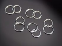 Ezüst gyűrűpár 25 db (1,5 cm-es)