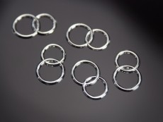 Ezüst gyűrűpár 25 db (1,5 cm-es)