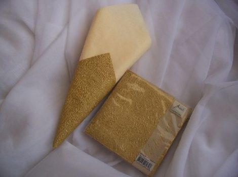 arany dombornyomott desszert szalvéta (15 db)