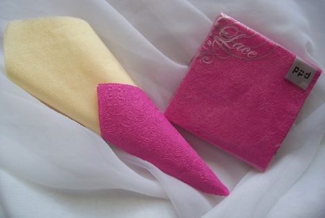 pink dombornyomott  desszert szalvéta (15 db)