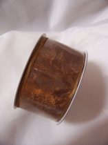 3,8 cm-es drótos szélű organza szalag (10 m) barna