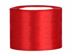 5 cm-s szatén szalag piros (25 m) 