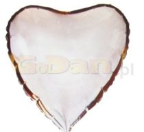 ezüst, szív alakú fólia lufi (45 cm) 