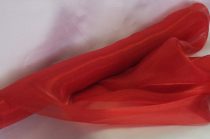 Szatén-organza (47 cm * 10 m) piros