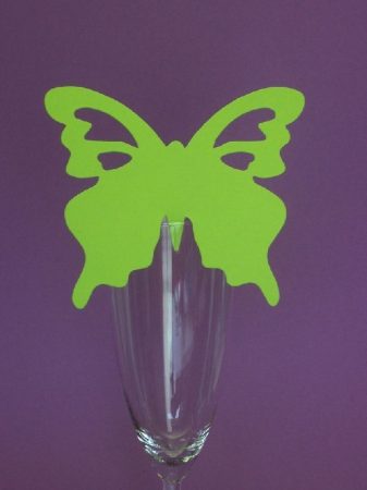 pillangó ültetőkártya limezöld (10 db)