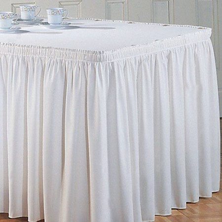 Asztalszoknya dekorselyem (450 cm * 75 cm) fehér