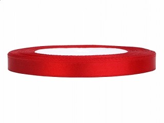 0,6 cm-s szatén szalag (25 m) piros