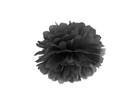 papír gömb / pom-pom (37 cm átmérő ) fekete