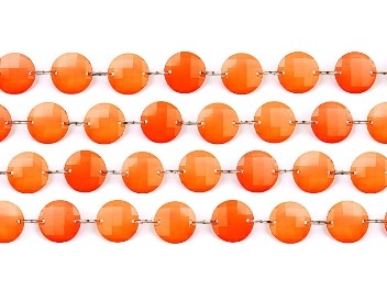 Kristály girland narancs (1 m)