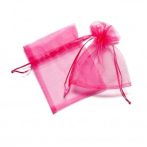 11x14 cm organza tasak pink (10 db)