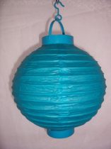 Lampion gömb világító türkizkék (20 cm)