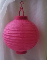 Lampion gömb világító pink (20 cm)