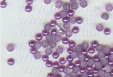 félgyöngy 1,2 cm-s (kb. 100 db), lila