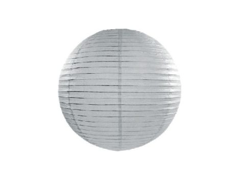 papír lampion gömb ezüst (25 cm) -091