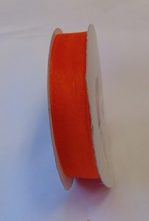 organza szalag 1,5 cm x 22,86 m,narancs (021)