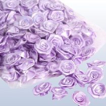 szatén rózsafej 2,5 cm-es (50 db) lila
