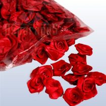 szatén rózsafej 2,5 cm-es (50 db) piros