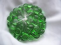 zöld dekorkő,dekorkavics (kb.90 db-os), 2 cm