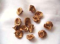 szatén rózsafej 2,5 cm-es (50 db) arany