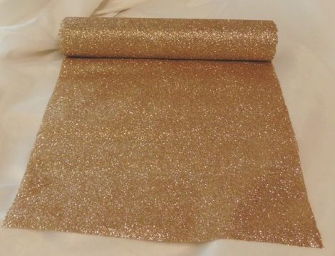 glitteres dekoranyag (28 cm * 5 m), arany-014