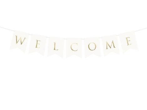 Welcome felirat fehér( 15x95 cm)
