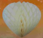 papír szív függődísz, több színben (30 cm)