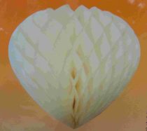 papír szív függődísz, több színben (30 cm)