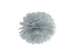   papír gömb / pom-pom (25 cm átmérő ) ezüst (fényes)-018