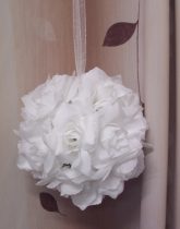 rózsagömb óriás szatén, fehér (25 cm)