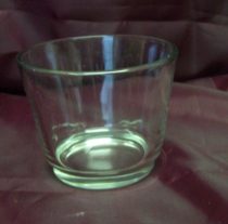 üveg mécsestartó pohár (6,5 *5,5 cm)