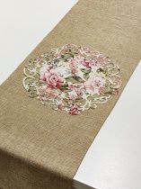ndás szélű asztalközép, vintage rózsás (23 cm)-4 db