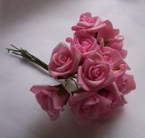 habrózsa csokor s.rózsaszín, 12 cm-s (12 szálas)