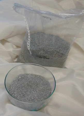 dekorhomok durvaszemű, 400 gr-ezüstszürke