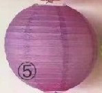 papír lampion gömb, 20 cm-es, milkalila (5.)