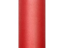 piros tüll dekoranyag (007)- 15 cm*9 m, puha